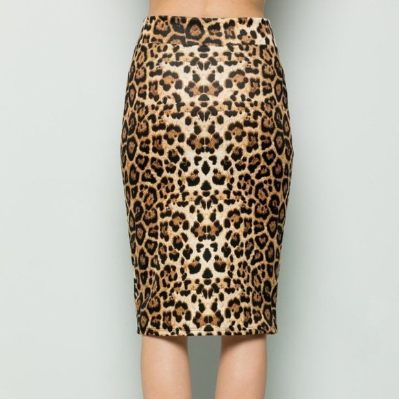 Leopard pencil skirt canada Clearance